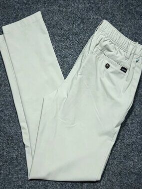 Chubbies Pants Mens Medium Beige Everywear Chino Elastic Waist Stretch Casual